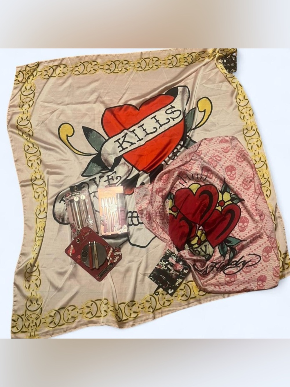 NWT: Ed Hardy Scarves & Beauty Tools Bundle!